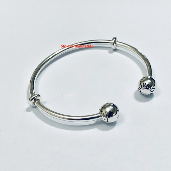 BRAND NEW Pandora Silver OPEN BANGLE 596477